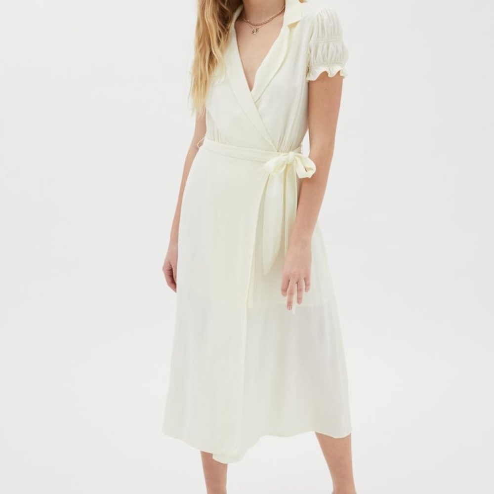 Urban Outfitters Cream Wrap Maxi
